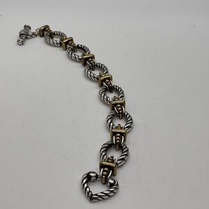 Brighton Twisted Rope Link Toggle Heart Bracelet